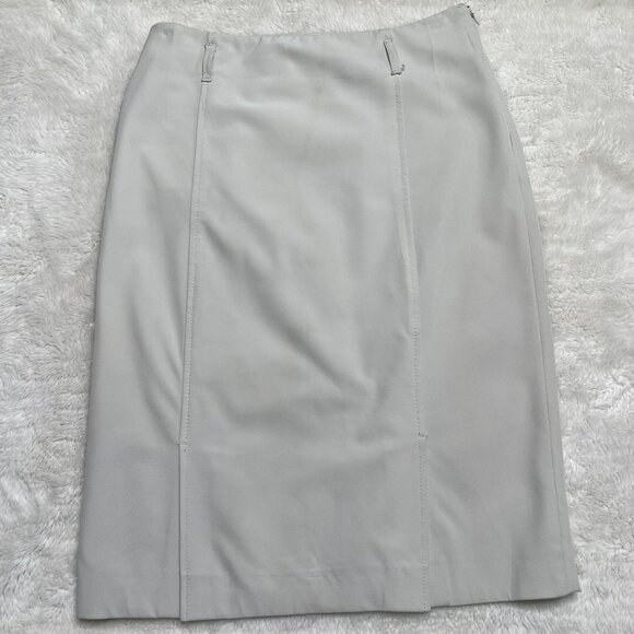 Prada Women's White Pencil High Waist Skirt Size 40 IT / US 4 - Picture 1 of 9